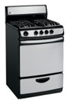 Front Zoom. GE - 24" Freestanding Gas Range - Stainless steel.