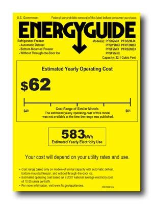 GE PFS22SISSS 22.2 cu. ft. French-Door Refrigerator with 4 Glass