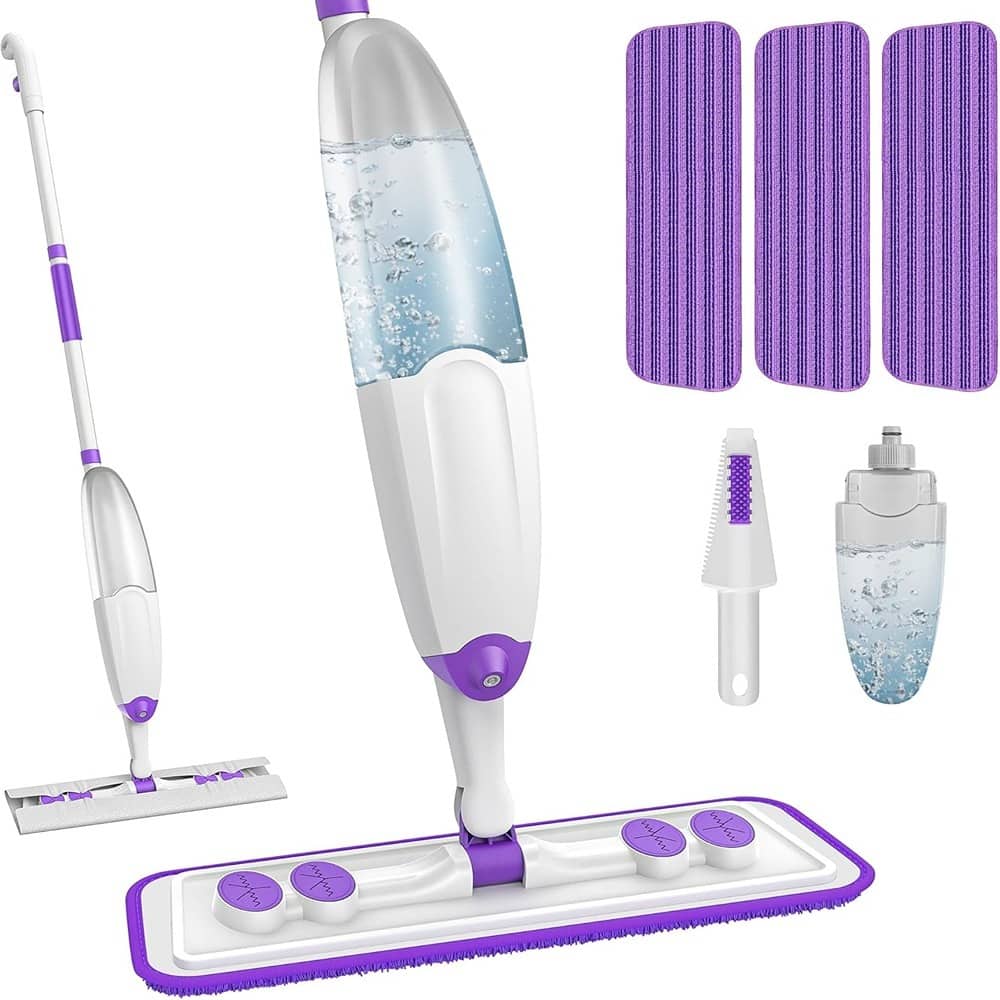 Schertz - Spray Mop with Microfiber Pads, Wet/Dry, for Hardwood & Vinyl Floors
