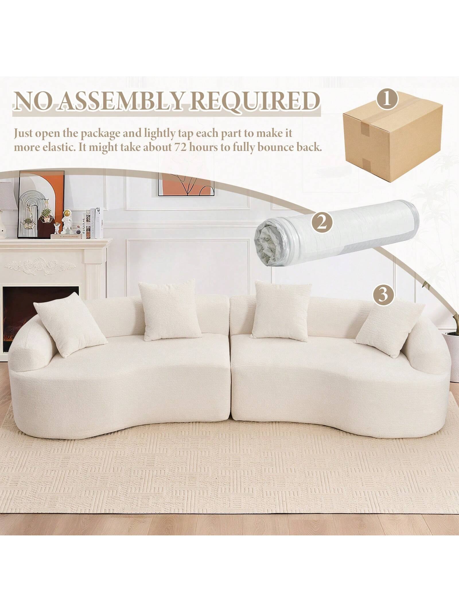 NO ASSEMBLY REQUIRED

Just open the package and lightly tap each part to make it more elastic. It might take about 72 hours to fully bounce back.

1  
2  
3