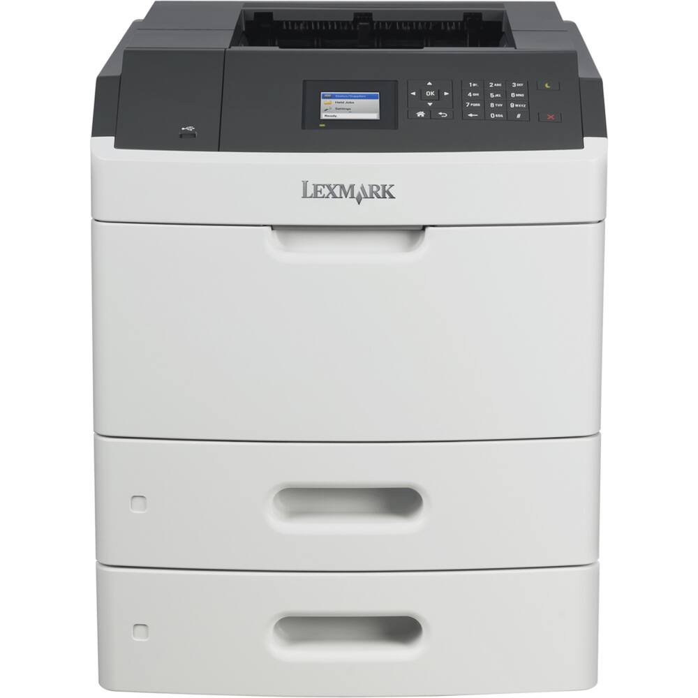 Front. Lexmark - MS810dtn Black-and-White Printer - Gray/Black.