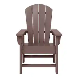 WestinTrends - Malibu Kids Outdoor HDPE Adirondack Plastic Patio Chair - Dark Brown