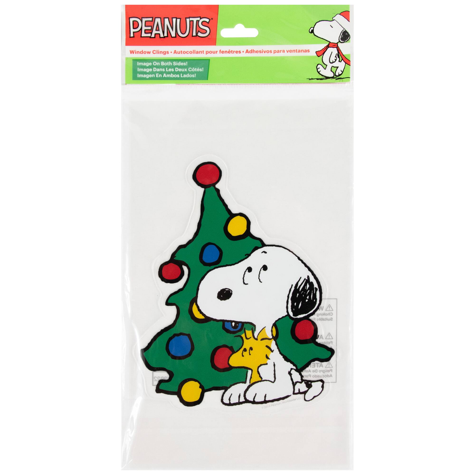 PEANUTS  
Window Clings - Autocollant pour fenêtre - Adhesivos para ventanas  
Image On Both Sides! - Image Dans Les Deux Côtés! - Imagen En Ambos Lados!  

NA  
Choking Hazard - Pelo Ateador - De Peso  
Suitable for ages 3 and up - Apto para niños de 3 años en adelante