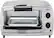 Front. Oster - 4-Slice Toaster Oven - Stainless-Steel.