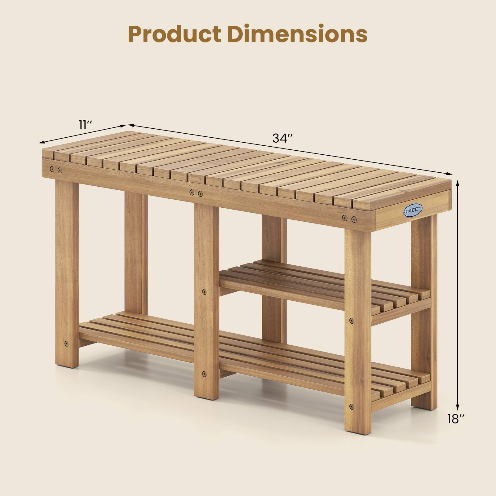 Product Dimensions: 11" x 34" x 18"