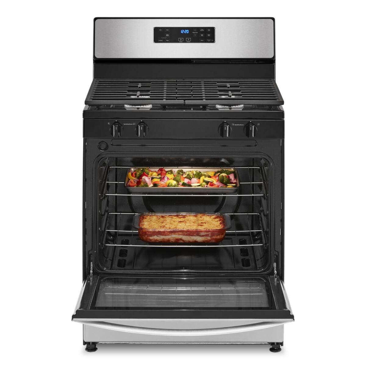 Alt View 12. Whirlpool - 5.1 Cu. Ft. Freestanding Gas Range with Broiler Drawer - Stainless Steel.