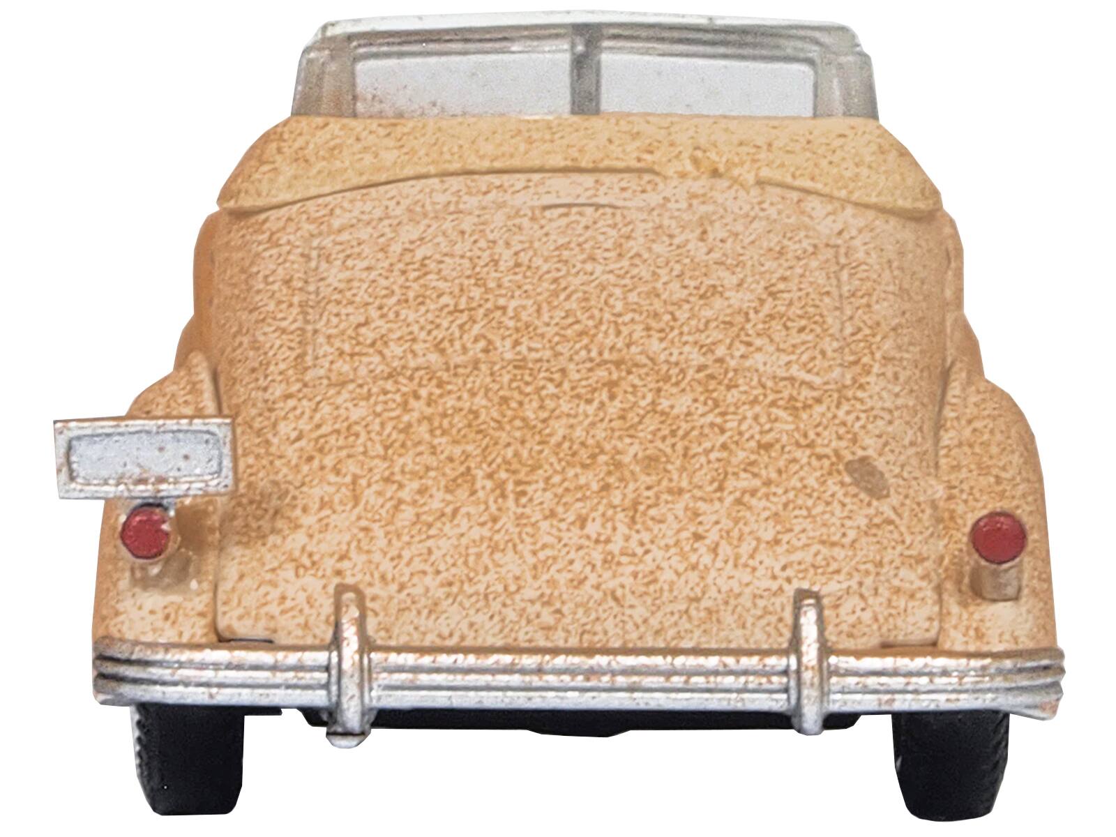 Back. Oxford Diecast - 1936 Buick Special Convertible Coupe Beige (Rusted) "Junkyard Project" 1/87 (HO) Scale - Beige.