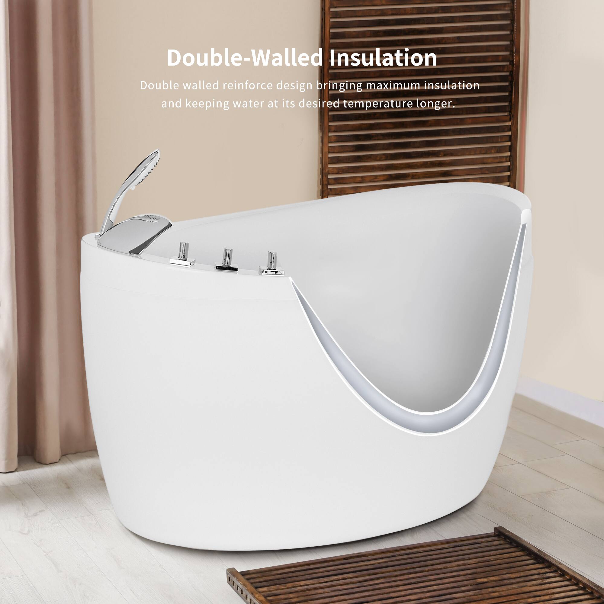 Double-Walled Insulation

Double walled reinforce design bringing maximum insulation and keeping water at its desired temperature longer.