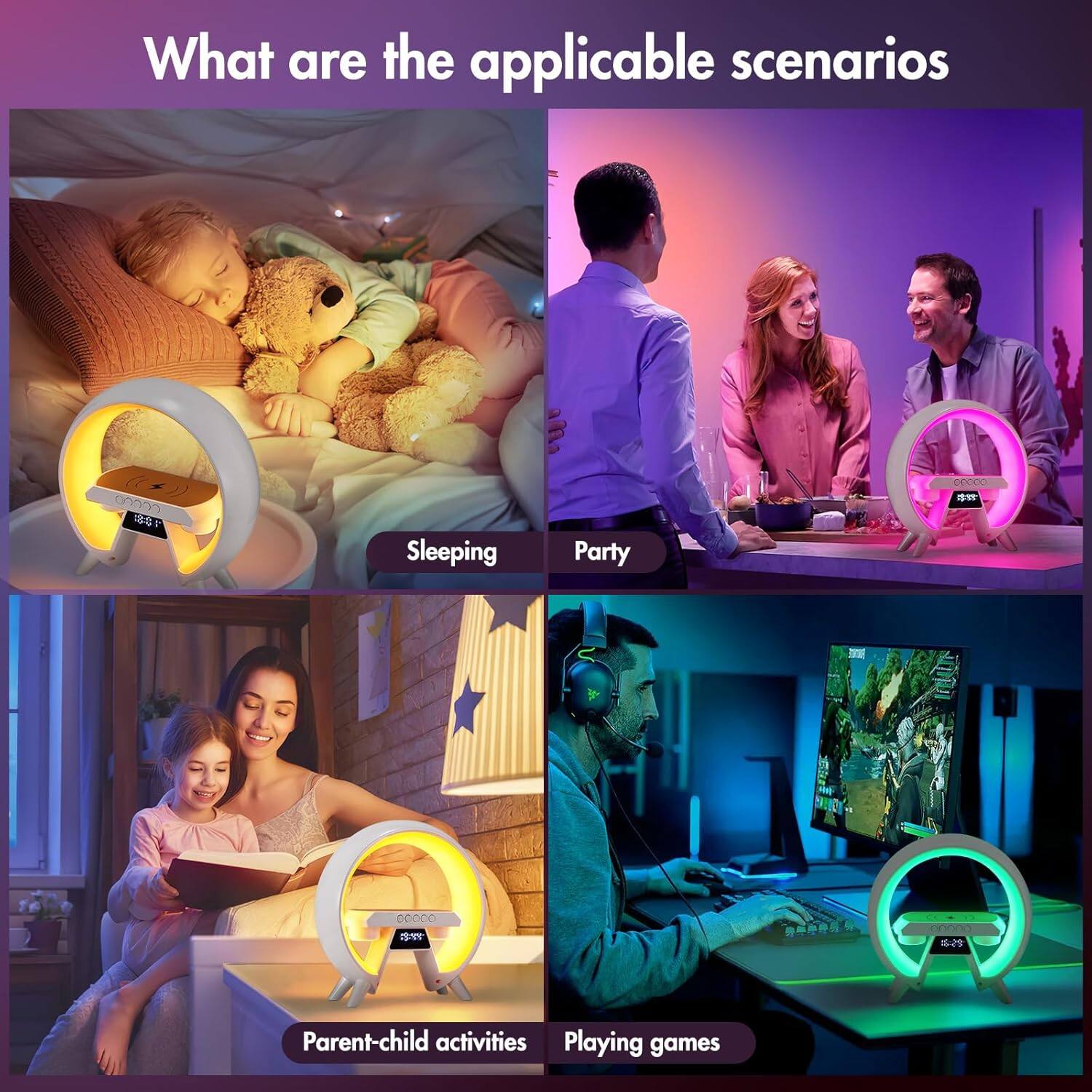 What are the applicable scenarios

- Sleeping
- Party
- Parent-child activities
- Playing games