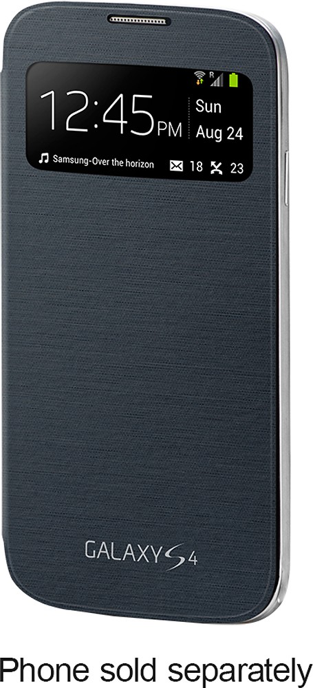 Smerig Blijkbaar Sortie Best Buy: S-View Flip-Cover Case for Samsung Galaxy S 4 Mobile Phones Black  Samsung GS4 S View Flip Cover Black