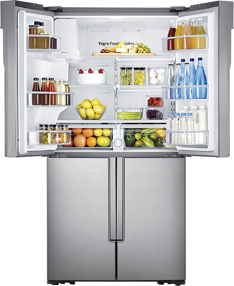 4 door refrigerator with convertible zone