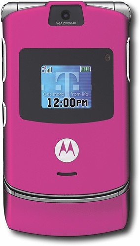  T-Mobile - Motorola RAZR V3 No-Contract Mobile Phone - Magenta