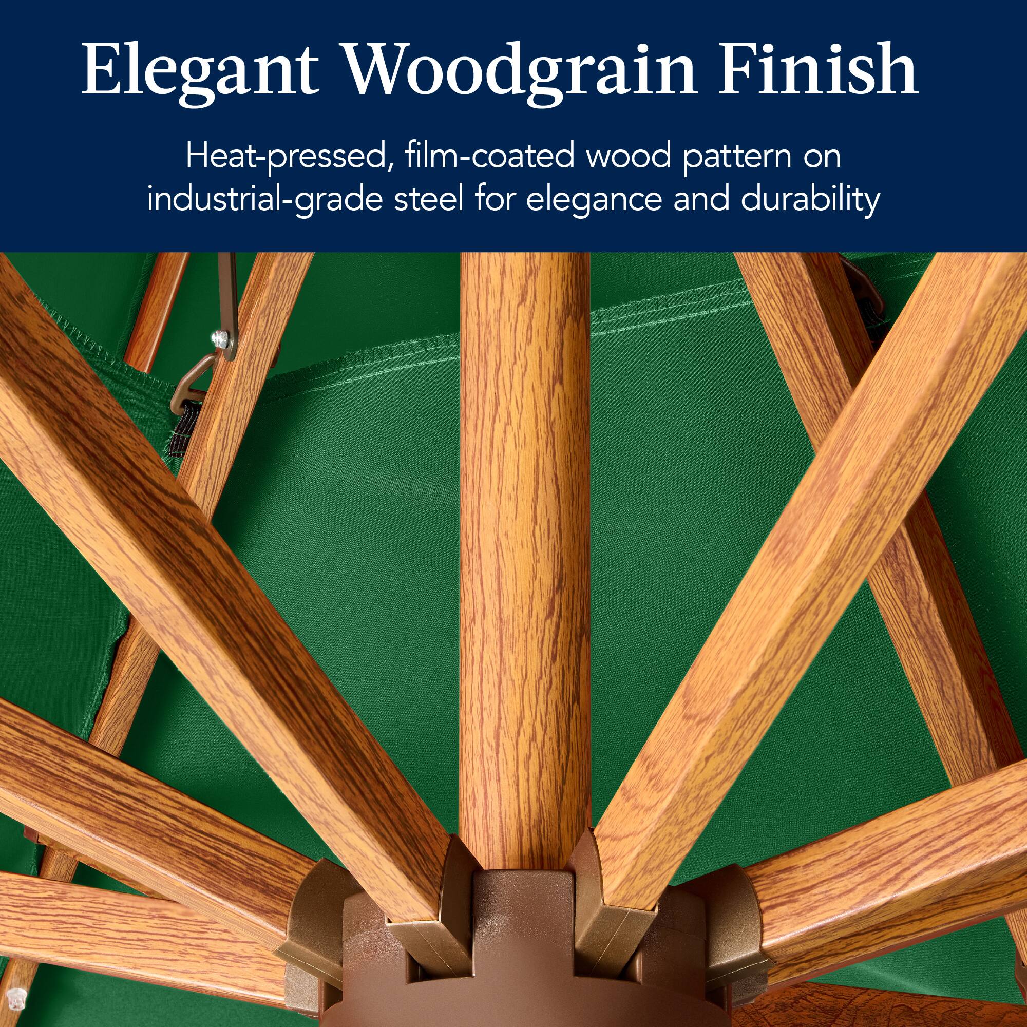 Elegant Woodgrain Finish

Heat-pressed, film-coated wood pattern on industrial-grade steel for elegance and durability.