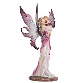 FC Design - 10"H Fairy with Baby Girl Figurine Statue Desk Tabletop Home Decor Gift - Multi-Color