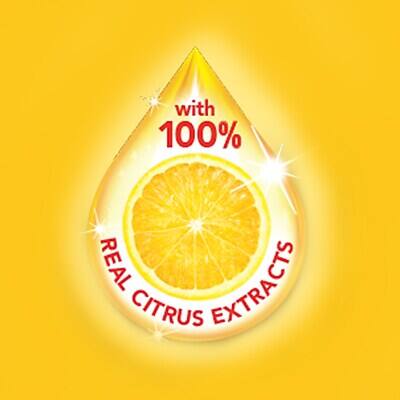 with 100% REAL CITRUS EXTRACTS