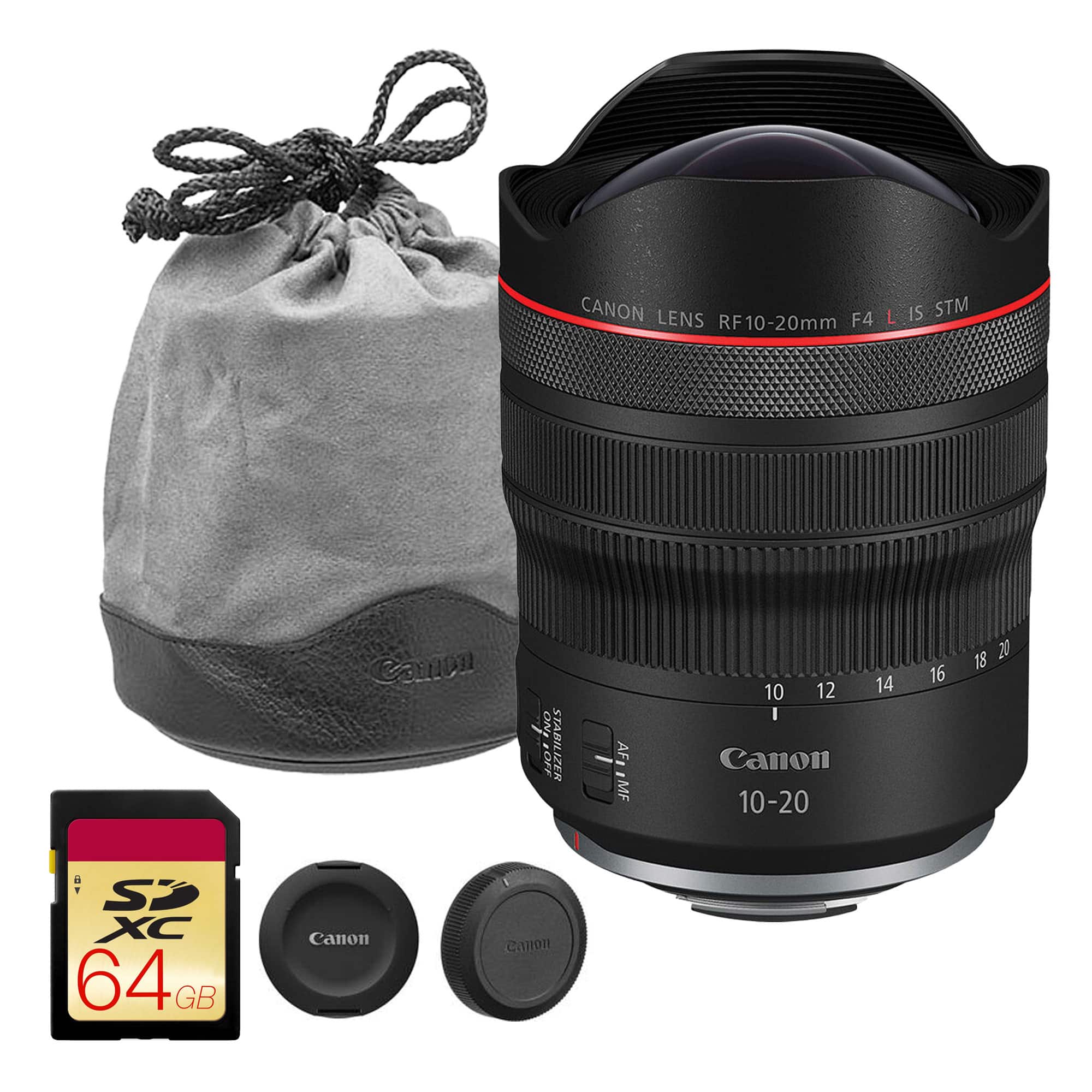 Canon - RF 10-20mm f/4 L IS STM Lens (6182C002) 64GB Card Landscape Photography Bundle - Black price history on PriceWatchPro