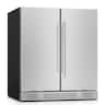 Yeego - 30 Inch Outdoor Wine and Beverage cooler Dual Zone wine Refrigerator 80 Can & 33 Bottle, 34-65°F Built-in - Stainless Steel