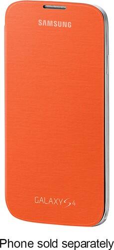 Flip-Cover Case for Samsung Galaxy S 4 Mobile Phones - Orange-Front_Standard 