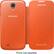 Alt View 4. Samsung - Flip-Cover Case for Samsung Galaxy S 4 Mobile Phones - Orange.