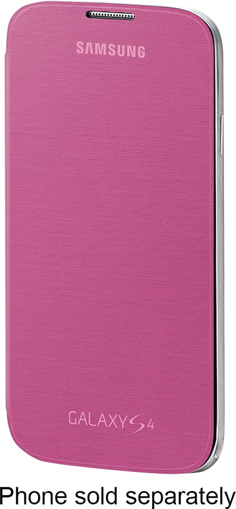 Front. Samsung - Flip-Cover Case for Samsung Galaxy S 4 Mobile Phones - Pink.