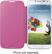 Alt View 2. Samsung - Flip-Cover Case for Samsung Galaxy S 4 Mobile Phones - Pink.