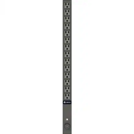 Front. Vertiv - Vertiv Geist Rack PDU, Basic, Vertical, 15A, 120V, (14)5-15R - Basic - 14 x NEMA 5-15R - 120 V - Vertical - Rack Mount - Unknown.