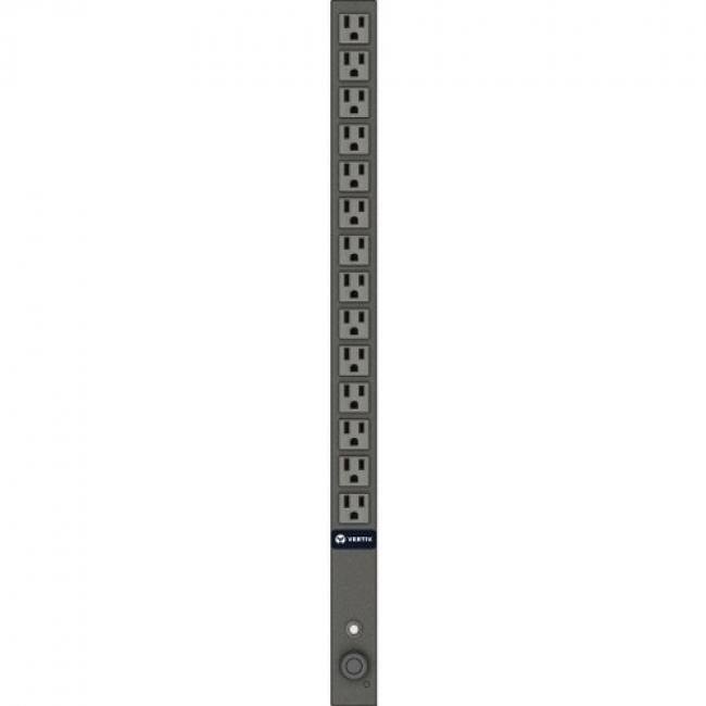 Front. Vertiv - Vertiv Geist Rack PDU, Basic, Vertical, 15A, 120V, (14)5-15R - Basic - 14 x NEMA 5-15R - 120 V - Vertical - Rack Mount - Unknown.