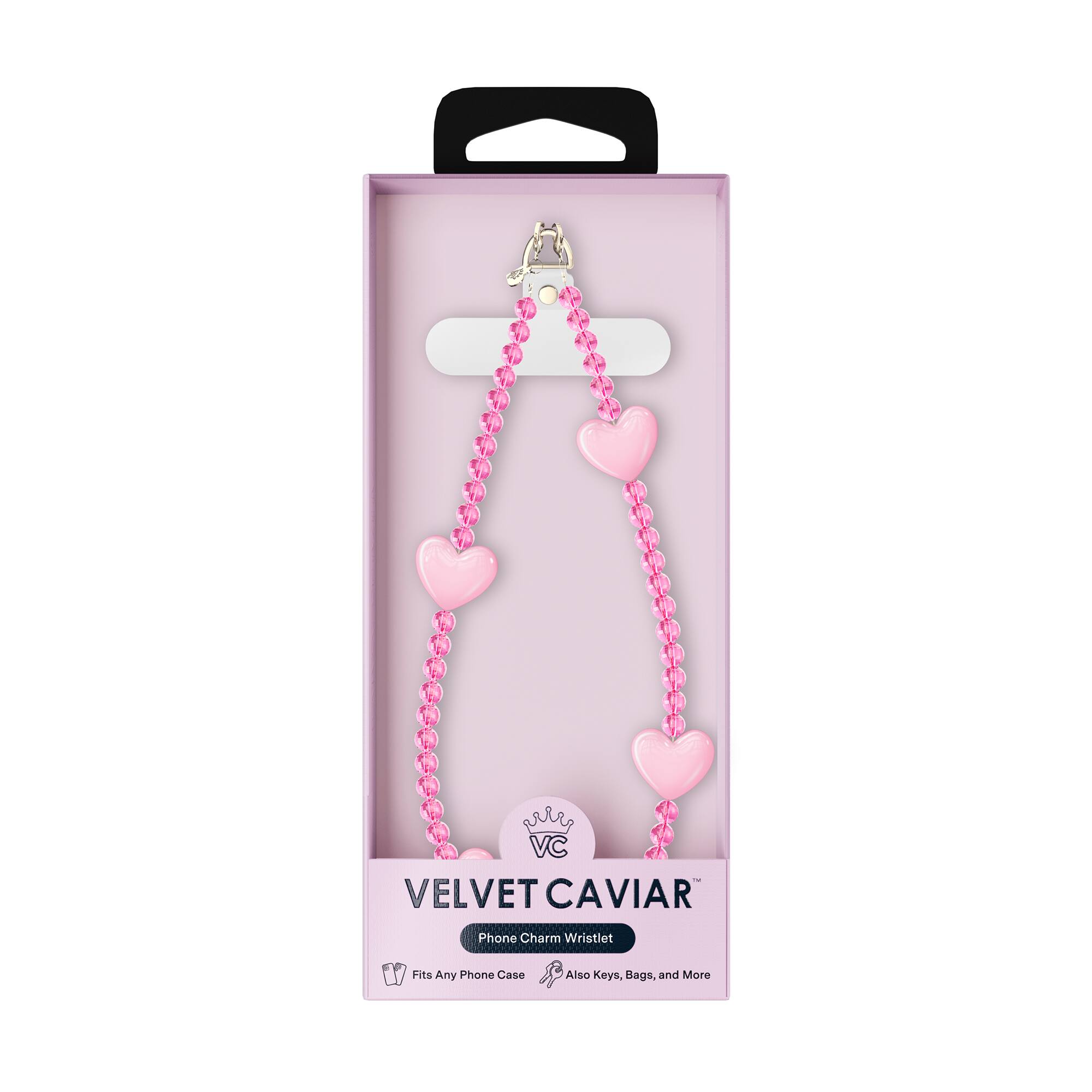 VC VELVET CAVIAR Phone Charm Wristlet Fits Any Phone Case Also Keys, Bags, and More