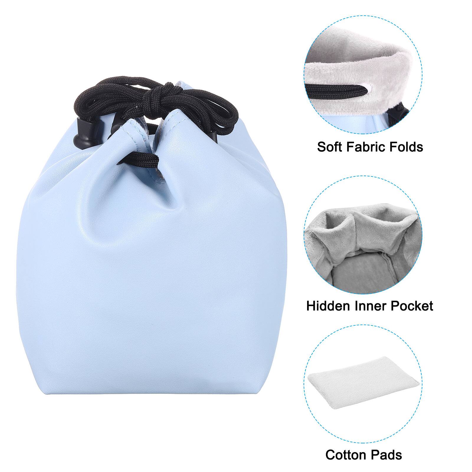 Soft Fabric Folds  
Hidden Inner Pocket  
Cotton Pads