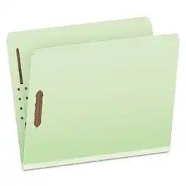 Tops Business Forms - Heavy-Duty Pressboard Folders with Embossed Fasteners, 2" Expansion, 2 Fasteners, Letter Size, Green, 25/Box