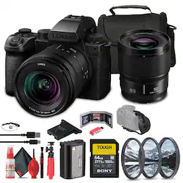 Panasonic - Lumix S5 IIX Mirrorless Camera with 20-60mm and 50mm Lenses Kit (International Version)