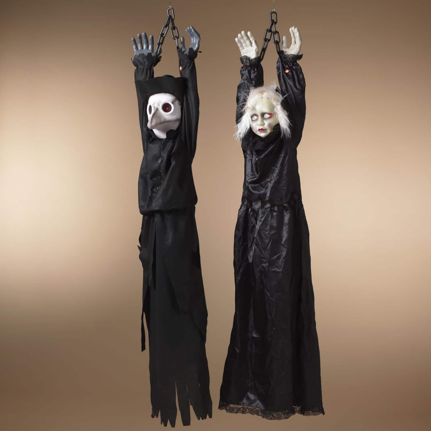 The Gerson Companies - Gerson 4 ft. Lighted Animated Hanging Figurine Halloween Decor - Black