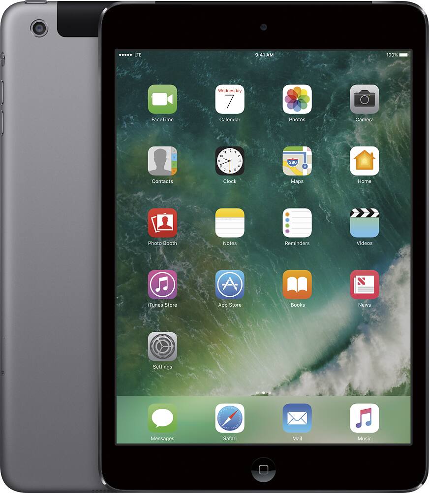 Best Buy: Apple iPad® mini 2 with Wi-Fi + Cellular 16GB (Verizon Wireless)  Space Gray/Black MF069LL/A