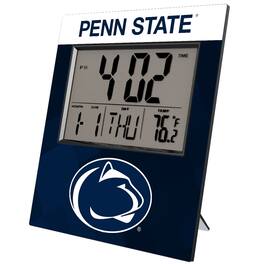 Keyscaper - Penn State Nittany Lions Color Block Digital Desk Clock - Multicolor