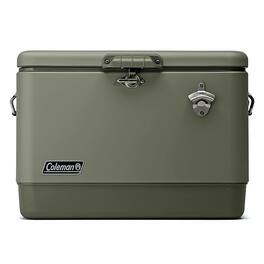 Coleman - Reunion 54-Quart Ice Chest Stainless Steel Belted Matte Cooler - Sage