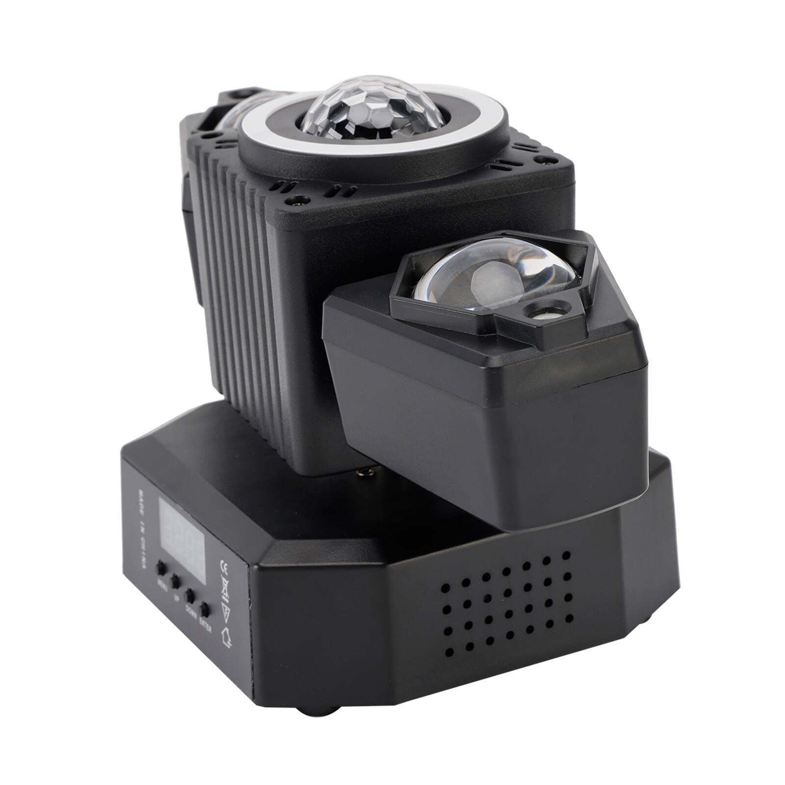 Alt View 4. Topteng - Moving Head Light with Disco Ball – DMX512, Red/Green Laser, Strobe, Sound-Active, Fit for DJ, Stage & Nightclub Shows - Black.