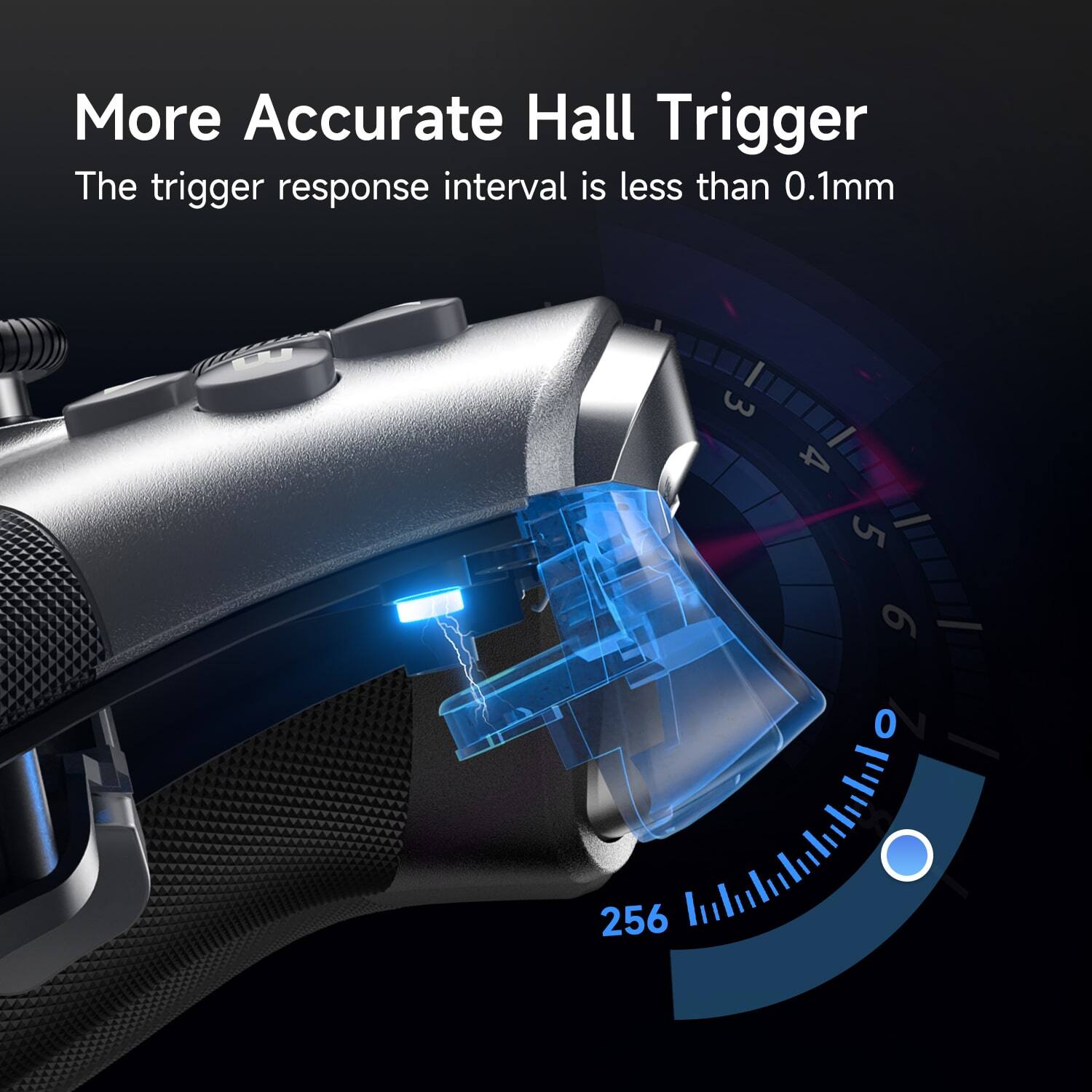 More Accurate Hall Trigger  
The trigger response interval is less than 0.1mm