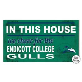 Jardine - Endicott College 11'' x 20'' Indoor/Outdoor In This House Sign - Green