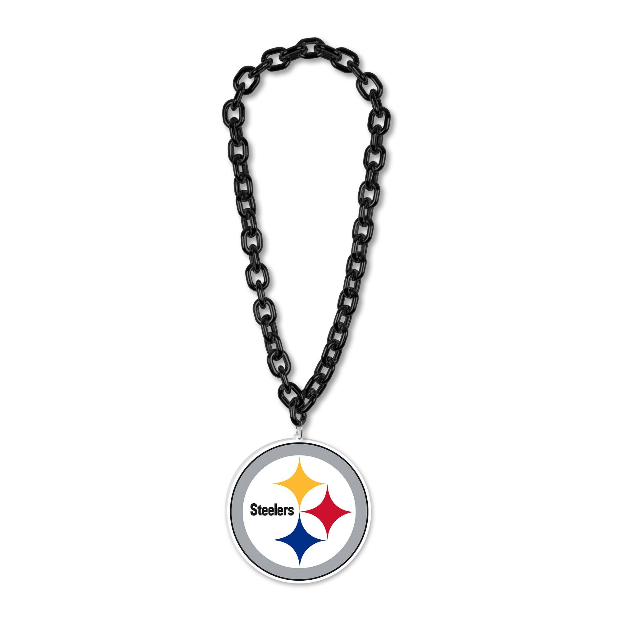 True Fans Pittsburgh Steelers 1/10 CT. T.W. Diamond Logo Necklace in Sterling Silver True Fans Pittsburgh Steelers 1/10 CT. T.W. Diamond Logo Necklace in Sterling Silver