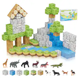 Contixo - 145-Piece Magnetic Cube Set for STEM Learning, Creative Play & Motor Skill Development
