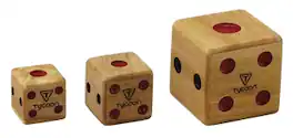 Tycoon Percussion - Set of 3 Wooden Dice Shakers, Compact Design, Musical Performances, Bright Tones, Versatile Use