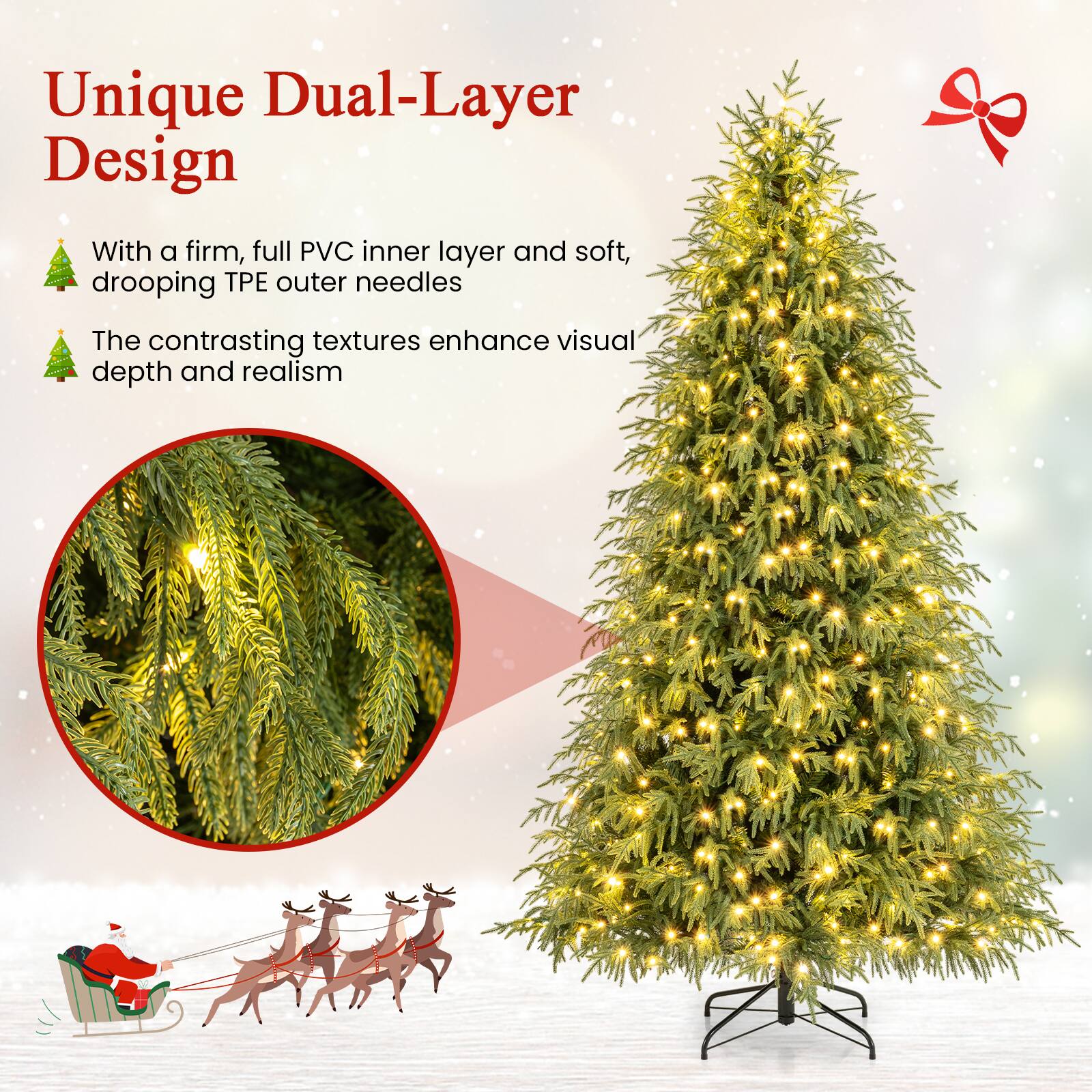 Unique Dual-Layer Design

With a firm, full PVC inner layer and soft, drooping TPE outer needles

The contrasting textures enhance visual depth and realism