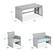 - Table: 17" x 18" x 35"
- Armchair: 31" x 26" x 23.5"
- Loveseat: 30" x 26" x 43"