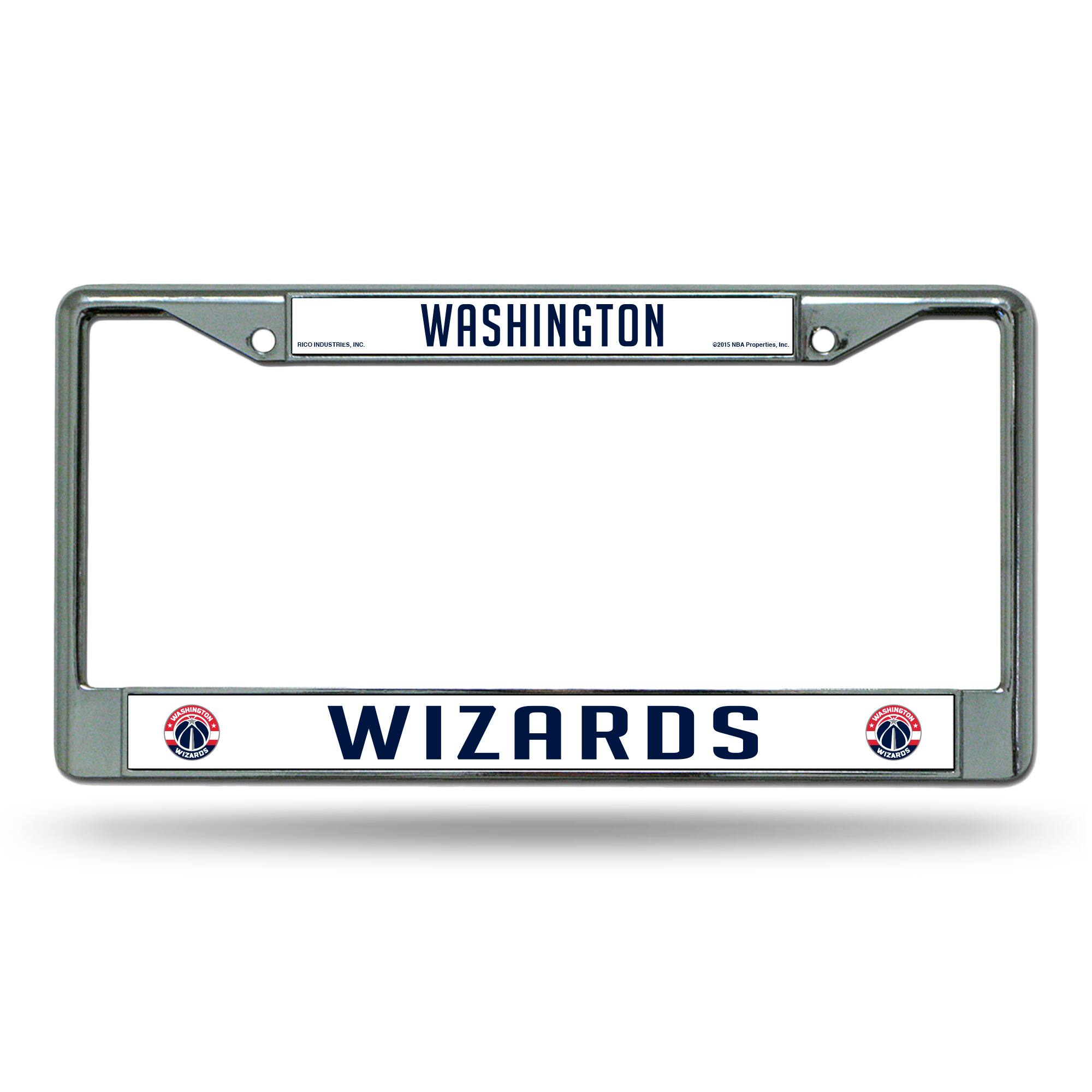 Washington Wizards NBA Chrome Metal License Plate Frame