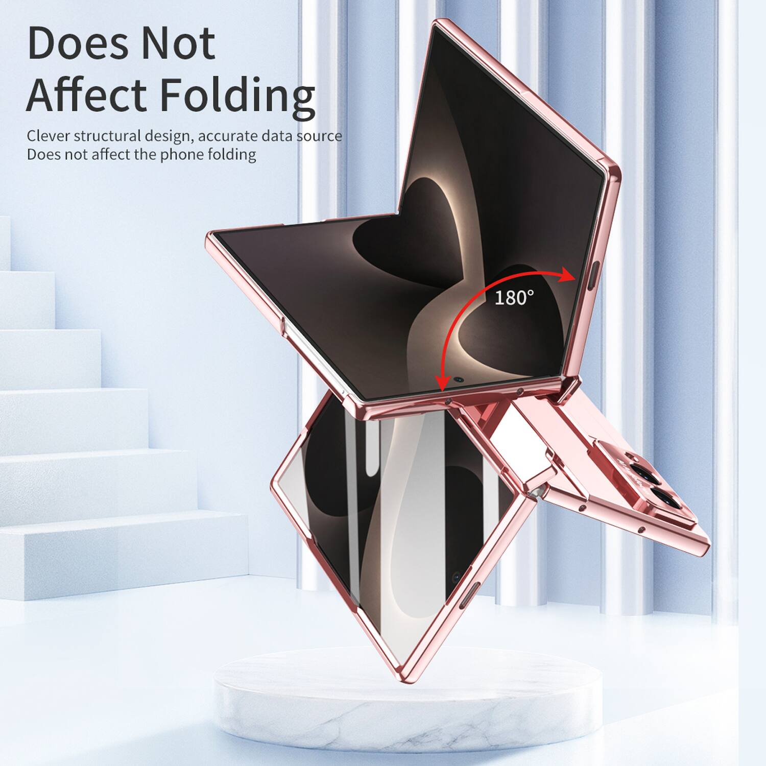 Does Not Affect Folding

Clever structural design, accurate data source
Does not affect the phone folding 180°