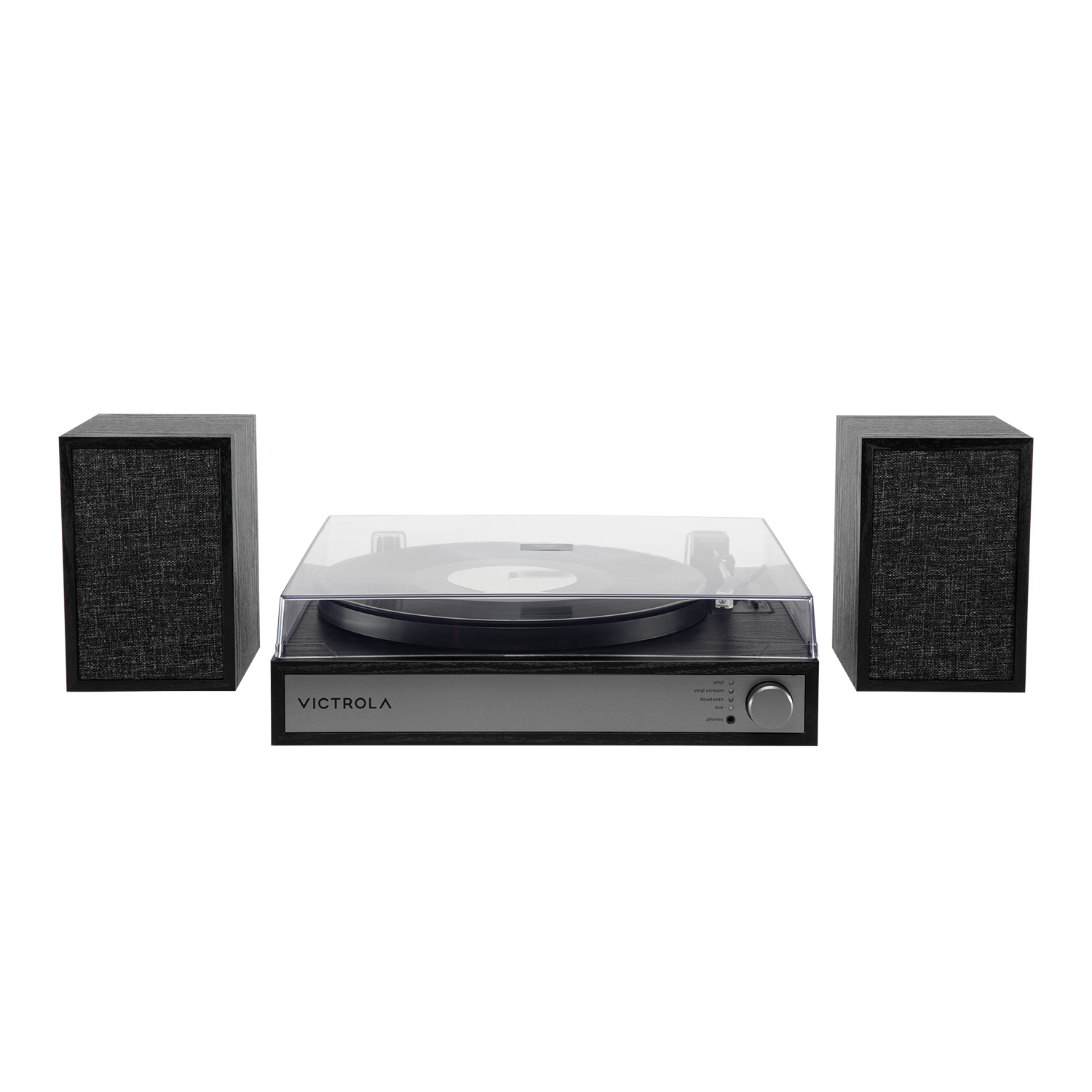 Alt View 3. Victrola - Victrola Harmony Bluetooth Turntable System with Speakers - Black.