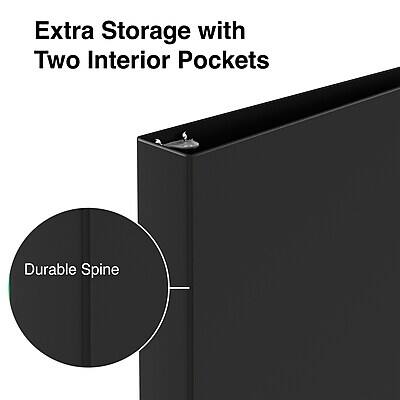 Extra Storage with Two Interior Pockets  
Durable Spine