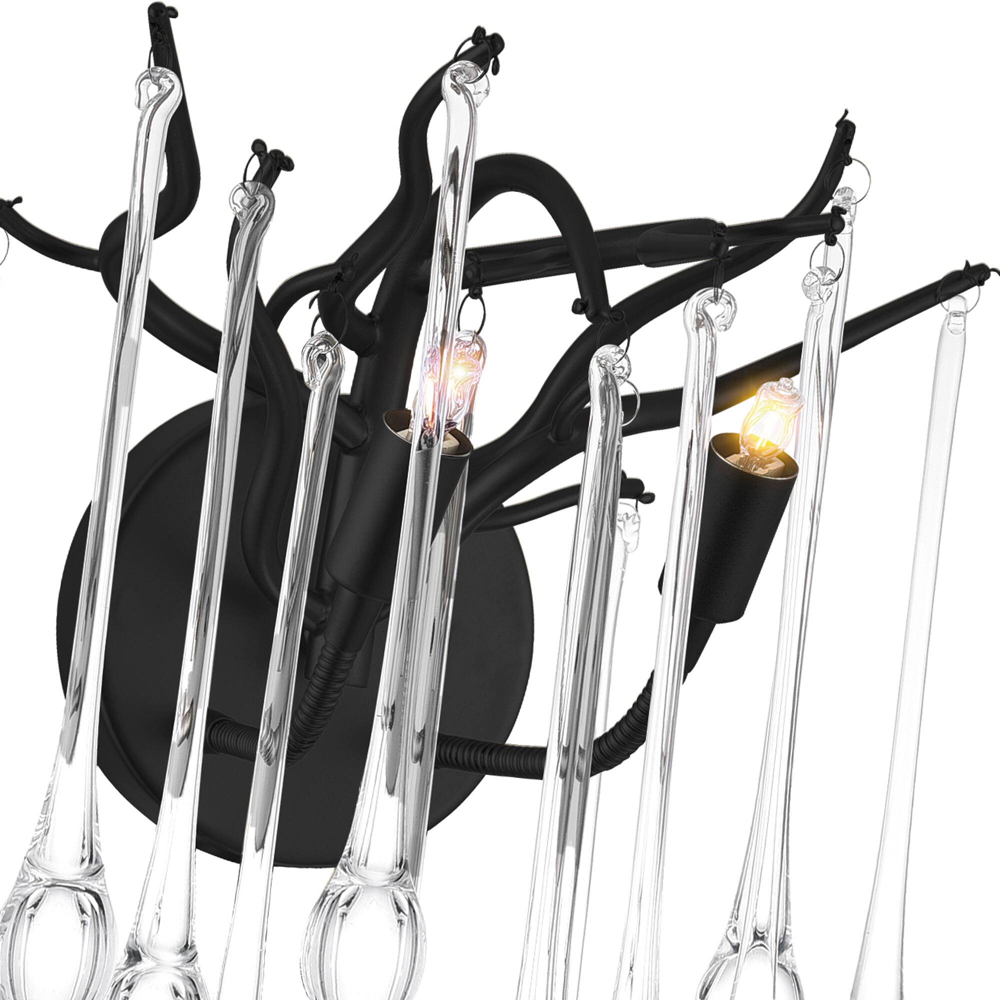 Alt View 1. CWI Lighting - Anita 2 Light Wall Sconce With Black Finish - Black.