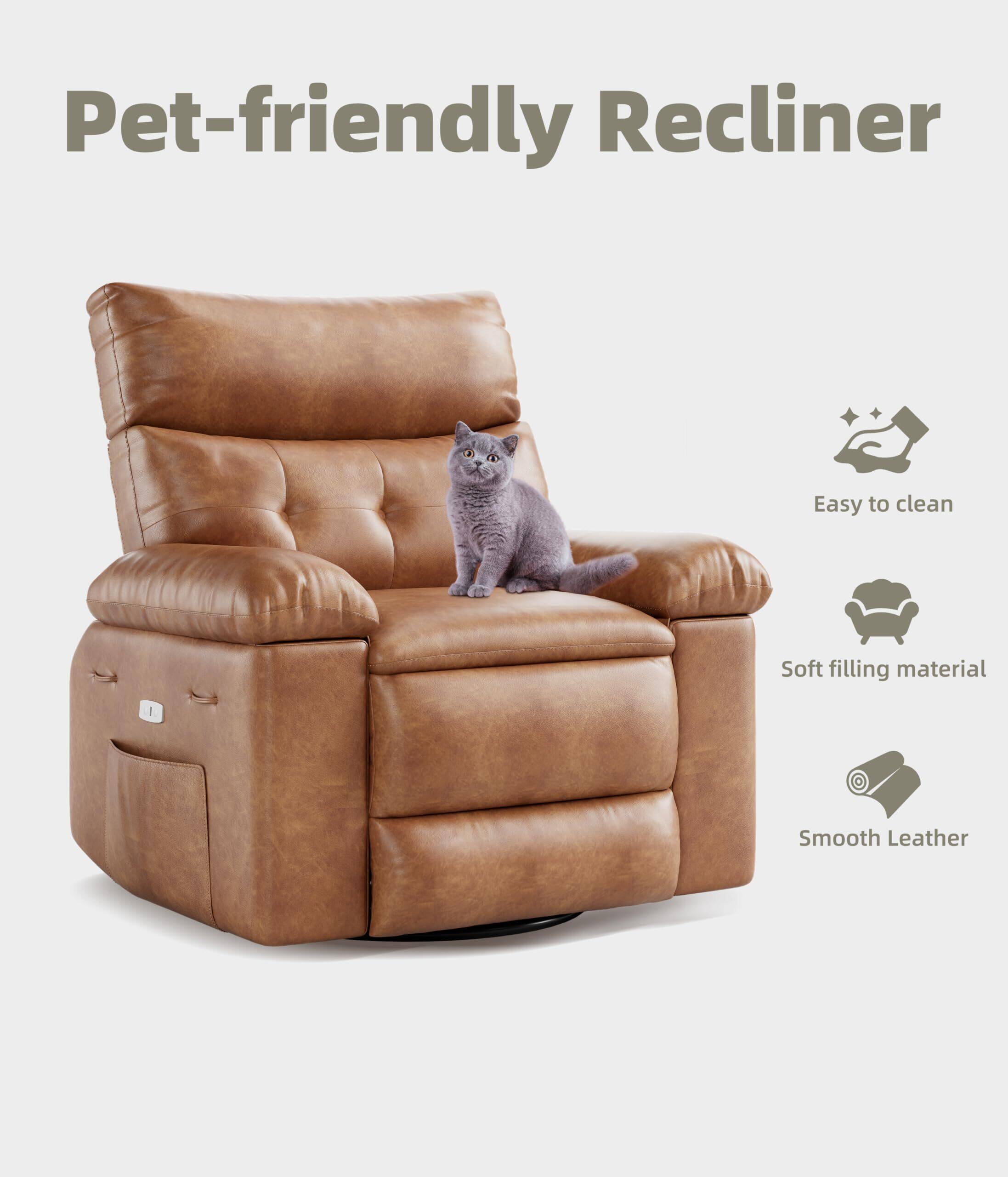 Pet-friendly Recliner

- Easy to clean
- Soft filling material
- Smooth Leather