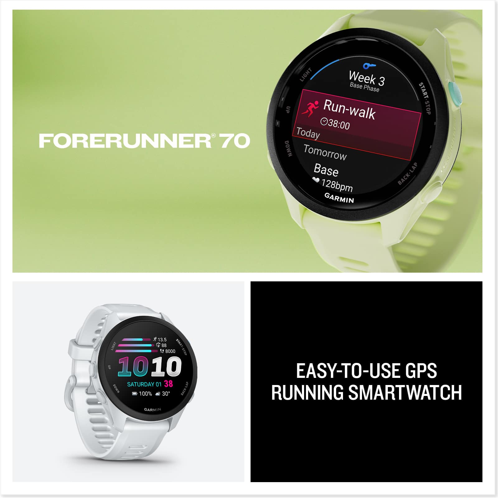 Garmin Forerunner 70 GPS Smartwatch 43 mm Fiber Reinforced polymer